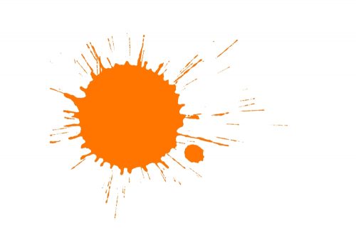 Orange Ink Blot